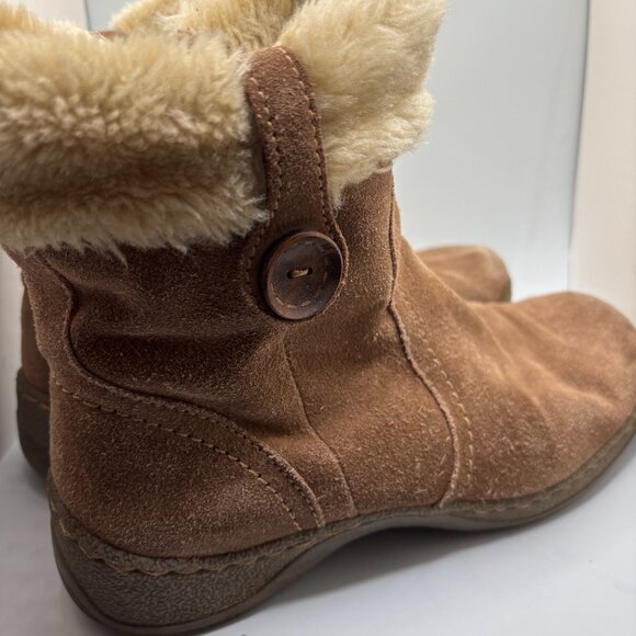 Baretraps Brown Suede Faux Fur Boots - Picture 1 of 10